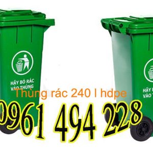 Thùng rác công cộng 240 l HDPE