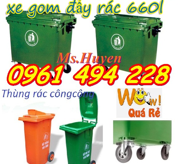 Thùng rác công cộng 240 l HDPE 