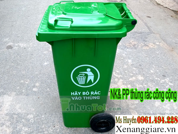 Thùng rác công cộng 120 li 240 lit tại Bình Thạnh