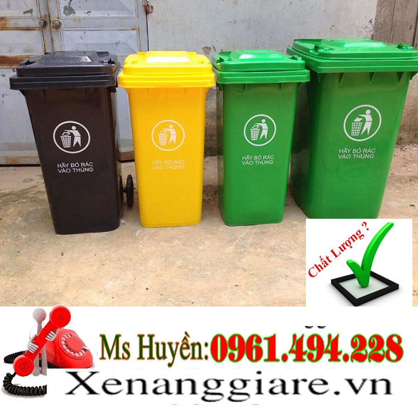 thùng rác công cộng tại quận Hoàng Mai