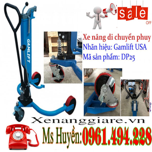 Xe di chuyển thùng phuy tại hà nam