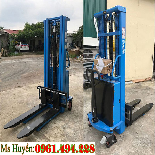 xe nâng bán tự động 1 tấn tại Thái Bình