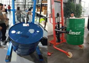 xe nâng thùng phuy tại thái bình
