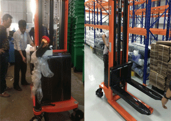 xe nâng điện đi bộ lái tại hà tĩnh